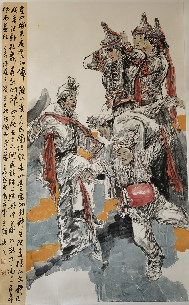 国画《红色文艺轻骑兵》王羽185cmX98cm.jpg